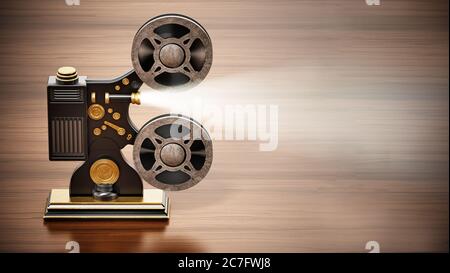 Vintage Movie Film Projector Retro Full Graphic by patrimonio