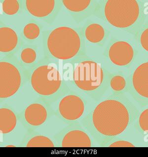 polka dots geometric seamless vector pattern Stock Vector