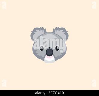 Koala face vector isolated illustration. Koala icon Stock Vector