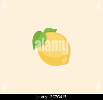 Lemon vector isolated illustration. Lemon icon Stock Vector