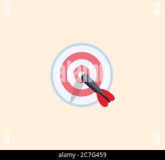 Direct Hit vector isolated illustration. Direct Hit icon Stock Vector
