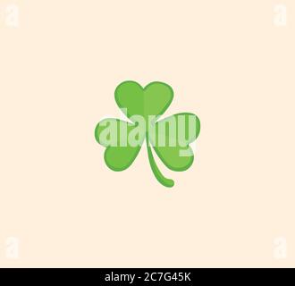 Shamrock vector isolated illustration. Shamrock icon Stock Vector
