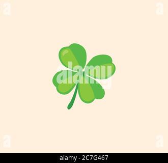 Four Leaf Clover vector isolated illustration. Clover icon Stock Vector