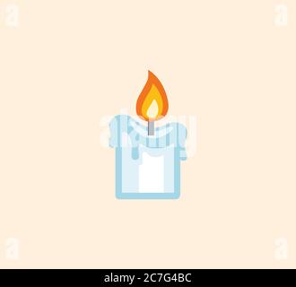 Candle vector isolated illustration. Candle icon Stock Vector