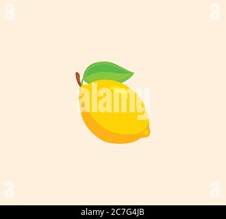 Lemon vector isolated illustration. Lemon icon Stock Vector