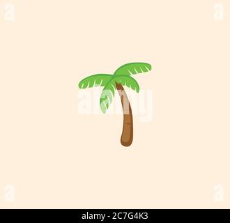 Palm tree vector isolated illustration. Palm tree icon Stock Vector