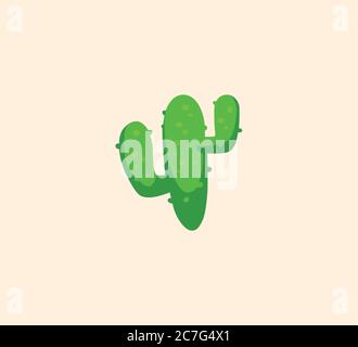 Cactus vector isolated illustration. Cactus icon Stock Vector