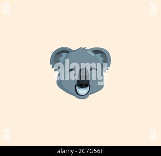 Koala face vector isolated illustration. Koala icon Stock Vector