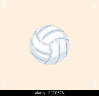 Volleyball ball vector isolated illustration. Volleyball ball icon Stock Vector