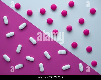 Ibuprofen versus paracetamol in treatment of symptoms associated with influenza. Stock Photo