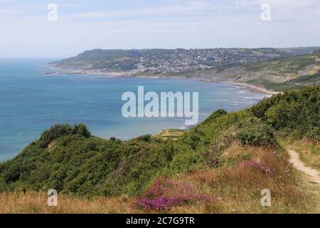 Stonebarrow Hill, South West Coast Path, near Charmouth, Dorset, England, Great Britain, United Kingdom, UK, Europe Stock Photo