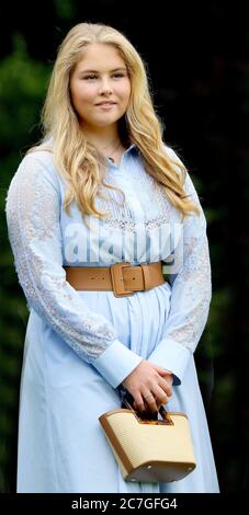 Princess Amalia of The Netherlands at Palace Huis Ten Bosch in The Hague, on July 17, 2020, posing for the media during the annual photo session before their summer vacationPhoto: Albert Nieboer /  Netherlands OUT / Point de Vue OUT | Stock Photo