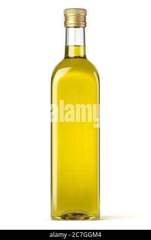 Vector olive oil bottle on white background Stock Vector