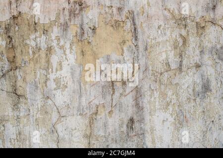 An old white weathered wall Stock Photo