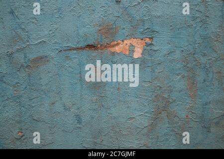 An old teal weathered wall Stock Photo