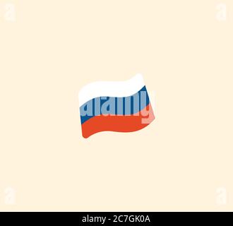 Russia flag vector isolated illustration. Russia flag icon Stock Vector
