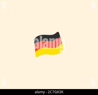 Germany flag vector isolated illustration. Germany flag icon Stock Vector