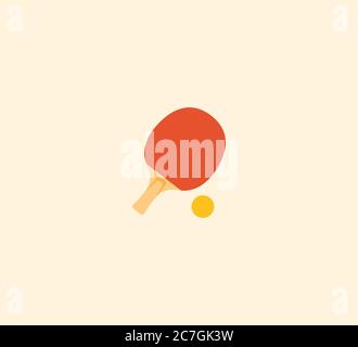 Table tennis vector isolated icon illustration. Ping pong icon stock illustration Stock Vector