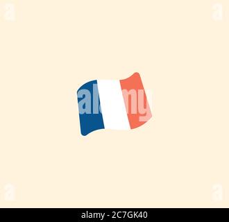 France flag vector isolated illustration. France flag icon Stock Vector