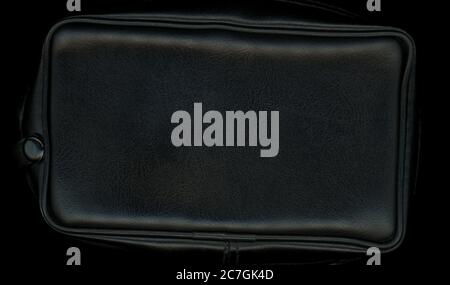 black leatherette bag texture useful as a background Stock Photo