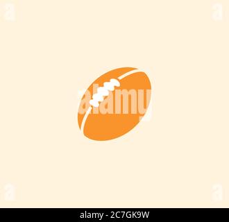 Rugby Football vector isolated icon illustration. Rugby Football icon stock illustration Stock Vector