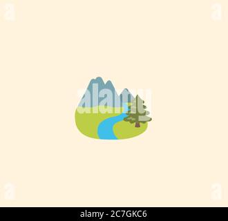 National Park vector isolated icon illustration. National Park icon stock illustration Stock Vector