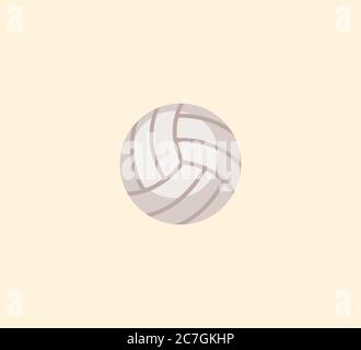 Volleyball ball vector isolated illustration. Volleyball ball icon Stock Vector