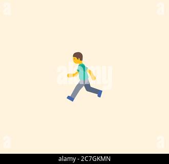 Running man vector isolated icon illustration. Running man icon stock illustration Stock Vector