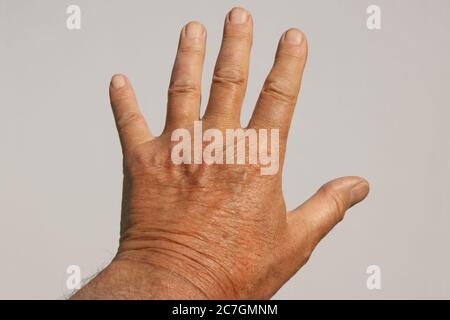 Man's hand viewed from top Stock Photo