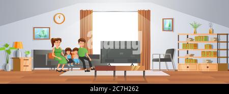 room decoration of living room with gradient design,vector illustration Stock Vector