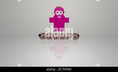 3d Graphical Image Of Church Vertically Along With Text Built By Metallic Cubic Letters From The Top Perspective Excellent For The Concept Presentation And Slideshows Architecture And Building Stock Photo Alamy