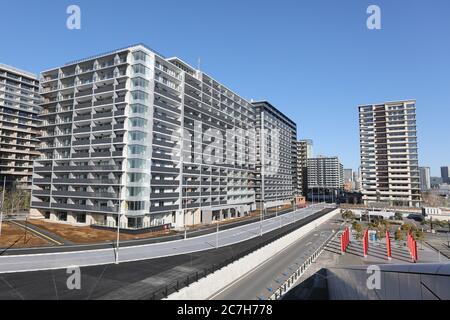 Tokyo. 9th Jan, 2020. File photo taken on Jan. 9, 2020 shows the exterior of the Olympic village in Tokyo, Japan. The postponed Tokyo Olympic Games will be staged at the same venues under an almost identical schedule as planned before the Games was pushed back due to the COVID-19 pandemic in March, the Games organizers announced on Friday. Credit: Du Xiaoyi/Xinhua/Alamy Live News Stock Photo