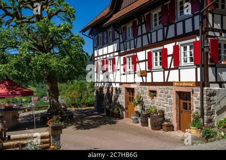 Europe, Germany, Baden-Wuerttemberg, Black Forest, Ottenhöfen, rustic inn on the Mühlenweg near Ottenhöfen Stock Photo