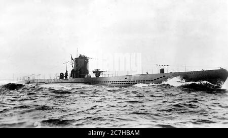 Famous Nazi German little submarine called   U -BOOT Stock Photo