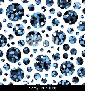 Seamless pattern texture with large and small colored circles Stock Vector