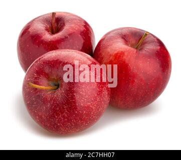 red apple path isolated on white Stock Photo