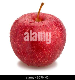 red apple path isolated on white Stock Photo