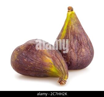 figs path isolated on white Stock Photo