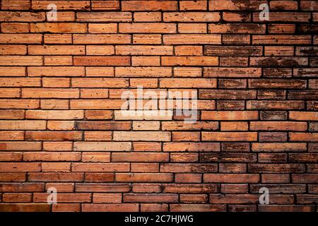 Beautiful brick walls that are not plastered background and texture. Background of old vintage brick walls. Stock Photo