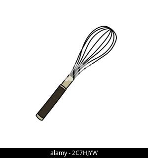whisk doodle icon, vector illustration Stock Vector
