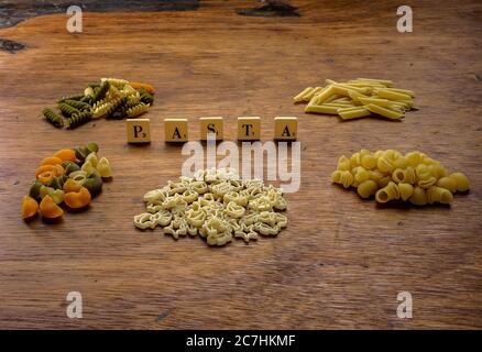 Still life of different types of short pastry Stock Photo