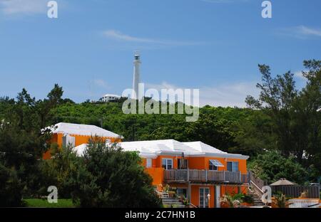A colorful private home in Beautiful Bermuda Stock Photo