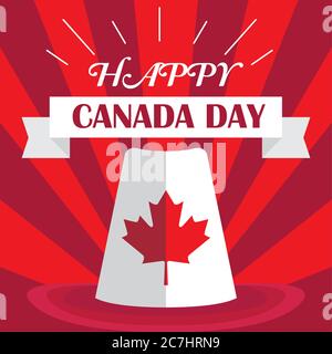 Canadian hat and balloons design, Happy canada day holiday and national  theme Vector illustration Stock Vector Image & Art - Alamy