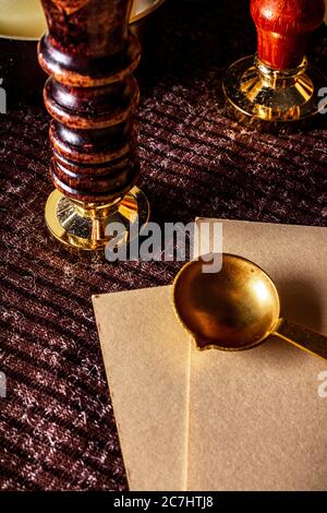 Ancient letter writing Stock Photo
