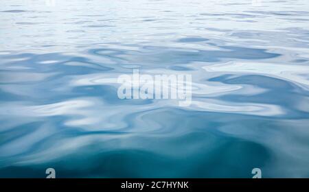 Detail shot of reflecting sky patterns. The Gulf of California near La Paz, BCS, Mexico. Stock Photo
