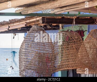 Fishing baskets for fishing Stock Photo - Alamy