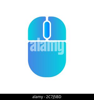 Computer mouse icon. Wireless mouse logo template isolated Stock Vector