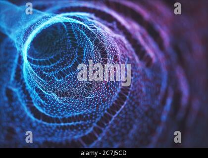 Digital tunnel, conceptual illustration. Stock Photo