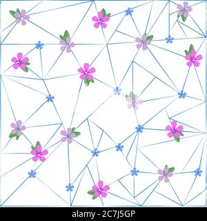 Background with cute flower pattern. Great for Baby Shower, Wedding, Birthday, Mother s Day, Easter, Scrapbook, Gift Wrap, surface textures. Stock Vector