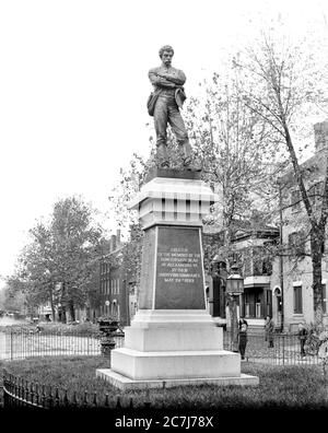 Confederate Monument, Alexandria, Virginia, USA, Detroit Publishing Company, 1900 Stock Photo